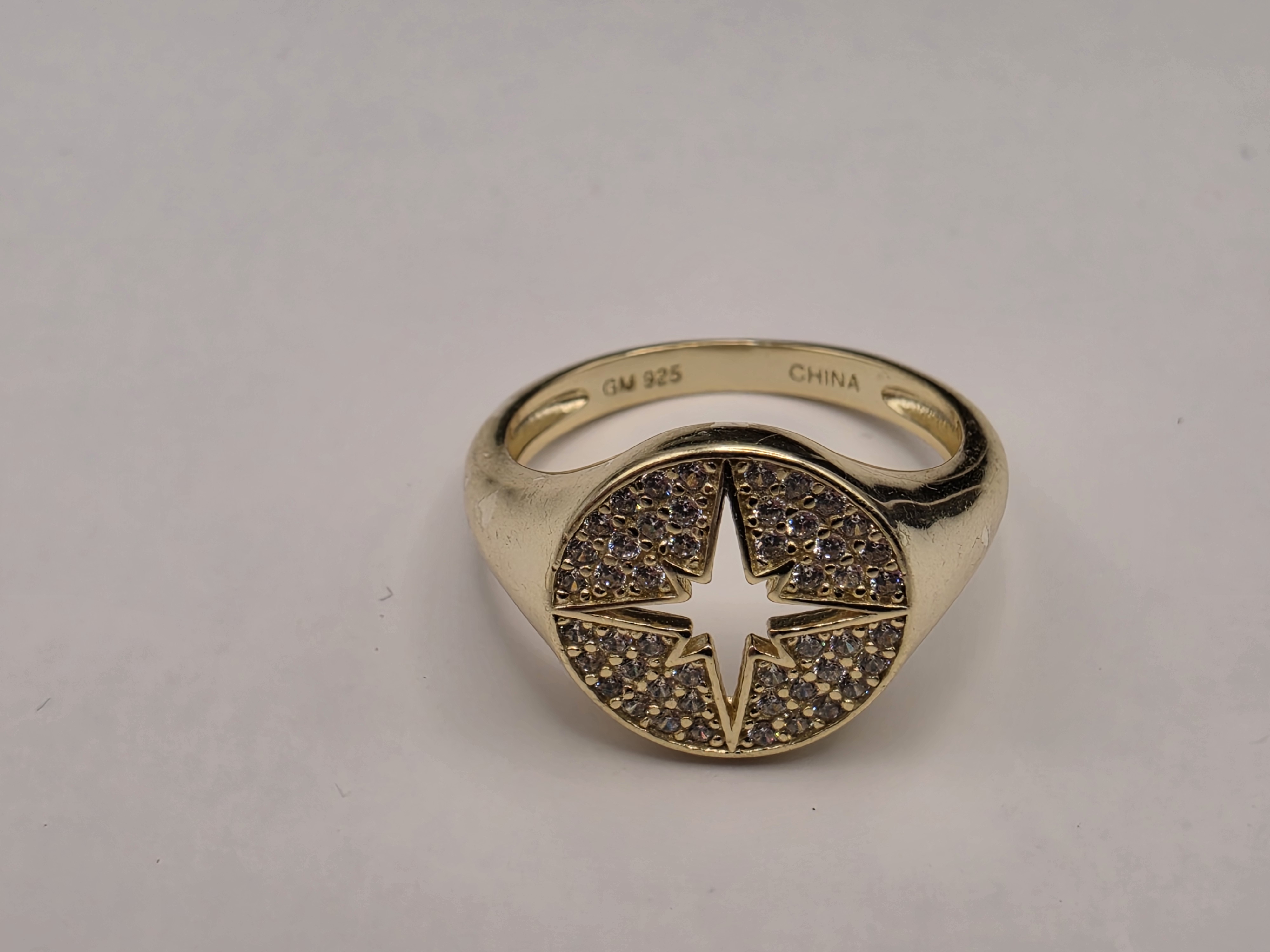 925 Sterling Silver Compass Ring