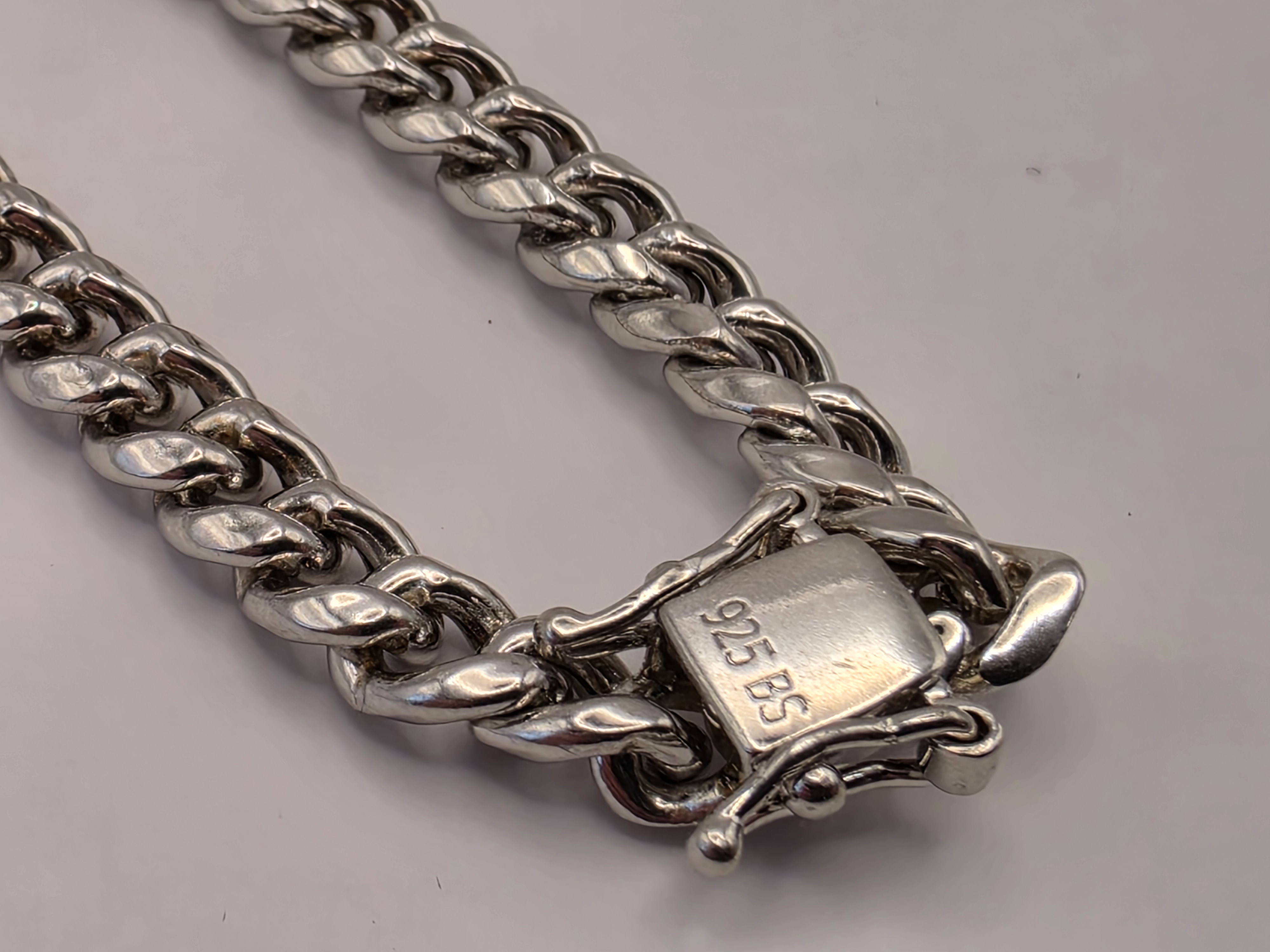 925 Sterling Silver Cuban Link Bracelet