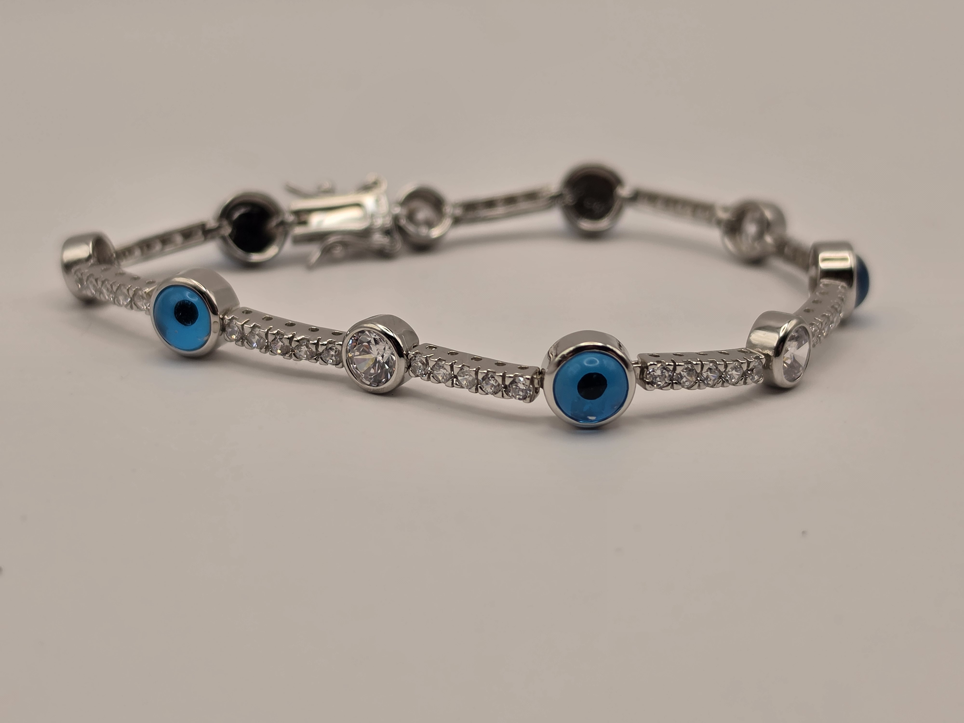 925 Sterling Silver Evil Eye Bracelet