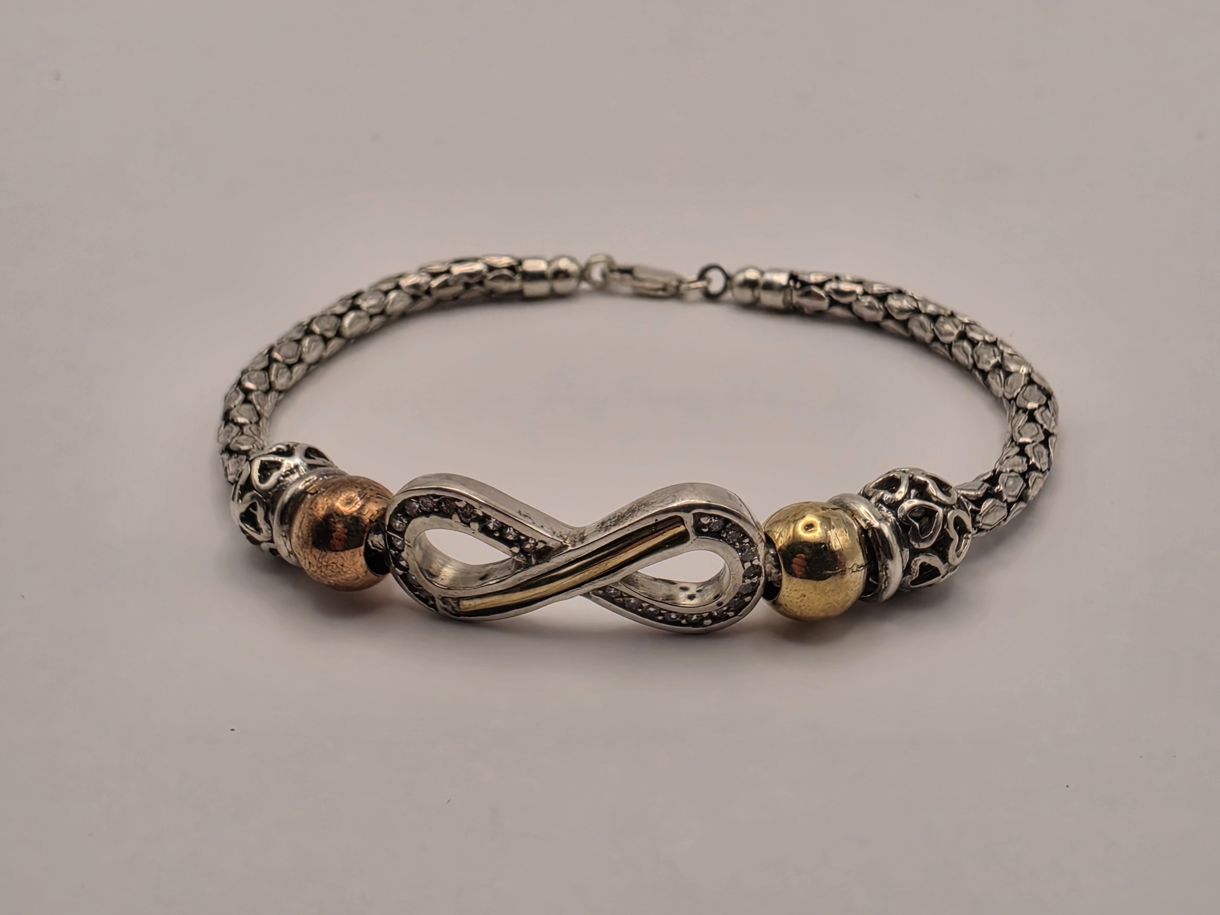 925 Sterling Silver Infinity Bracelet