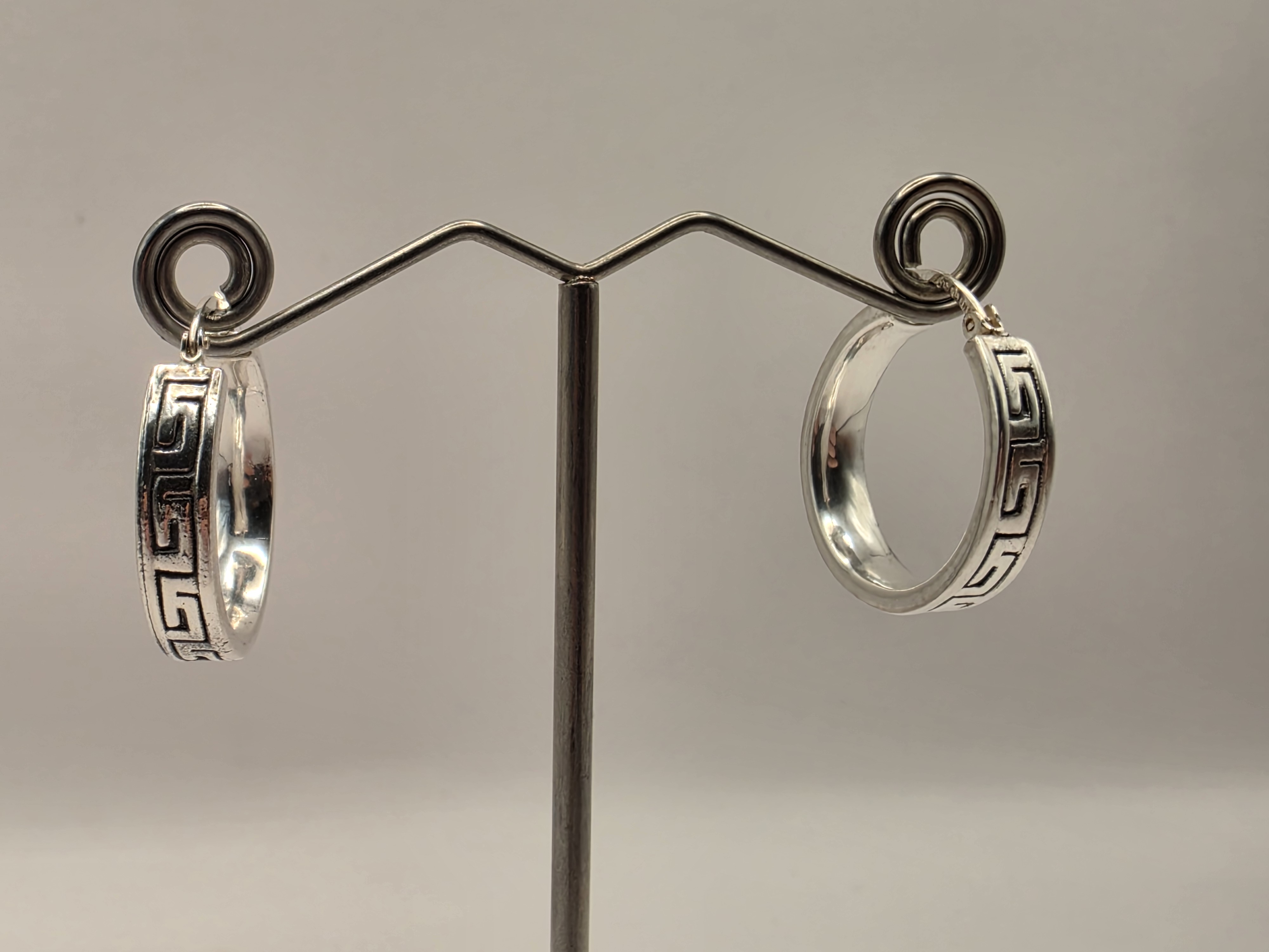 925 Sterling Silver Twisted Rope Hoop Earrings
