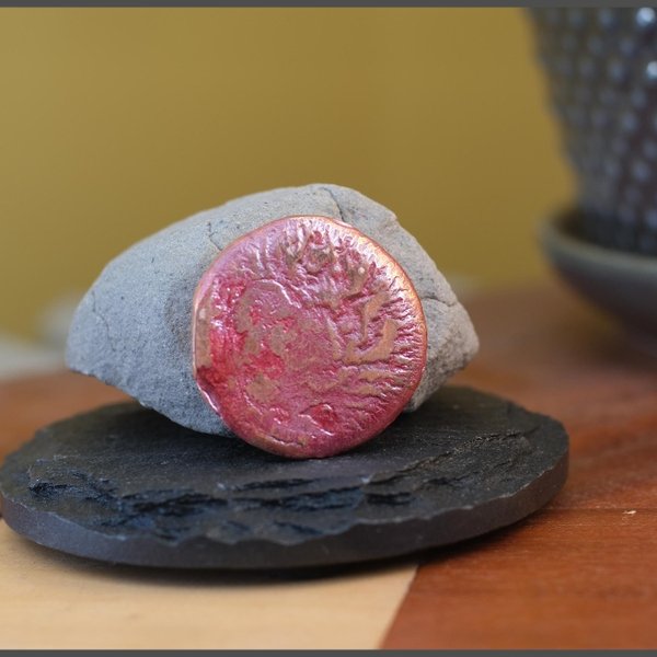 Hand poured solid copper skull — Clamdiggers Forge