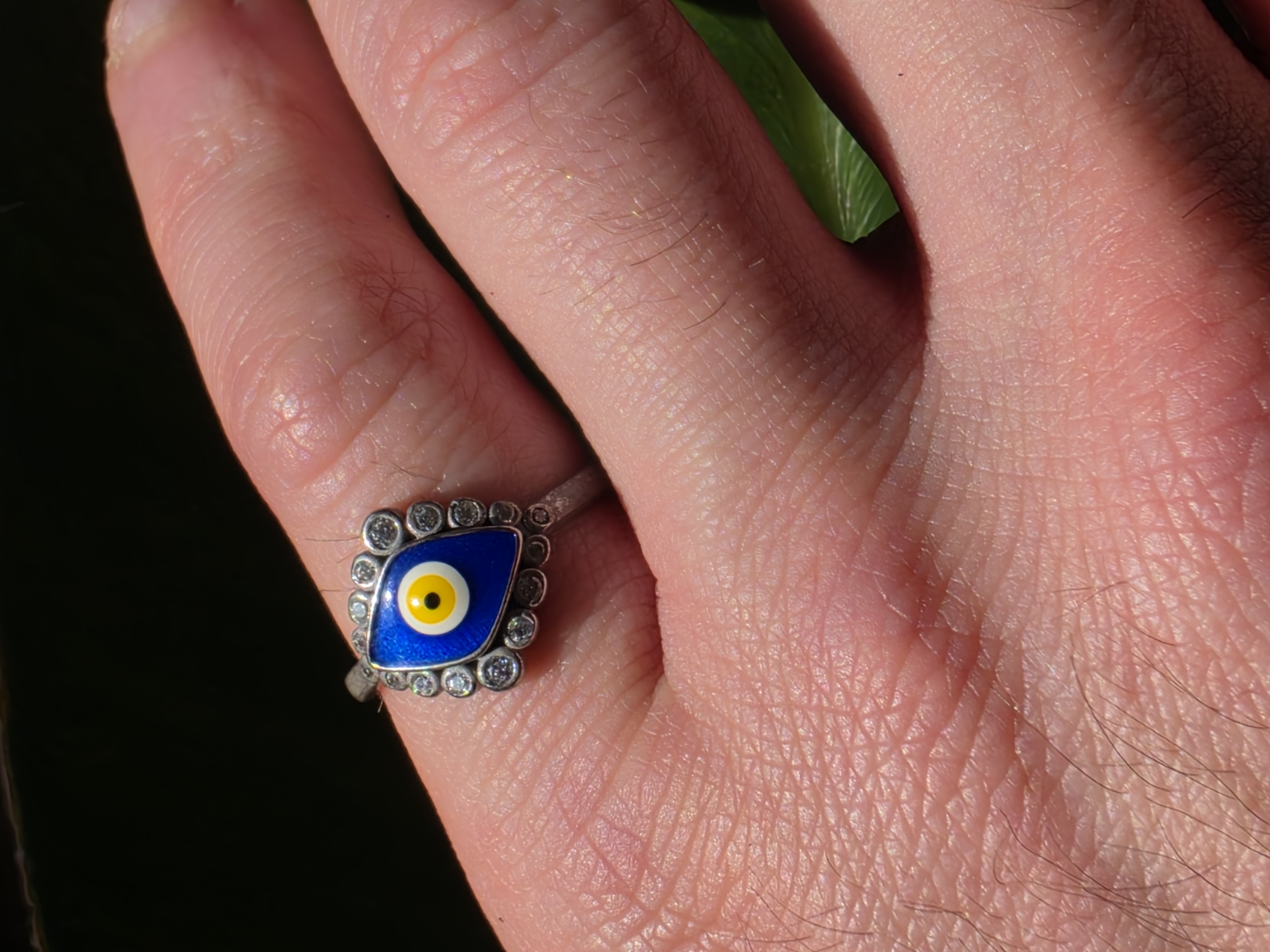 Sterling Silver Evil Eye Ring