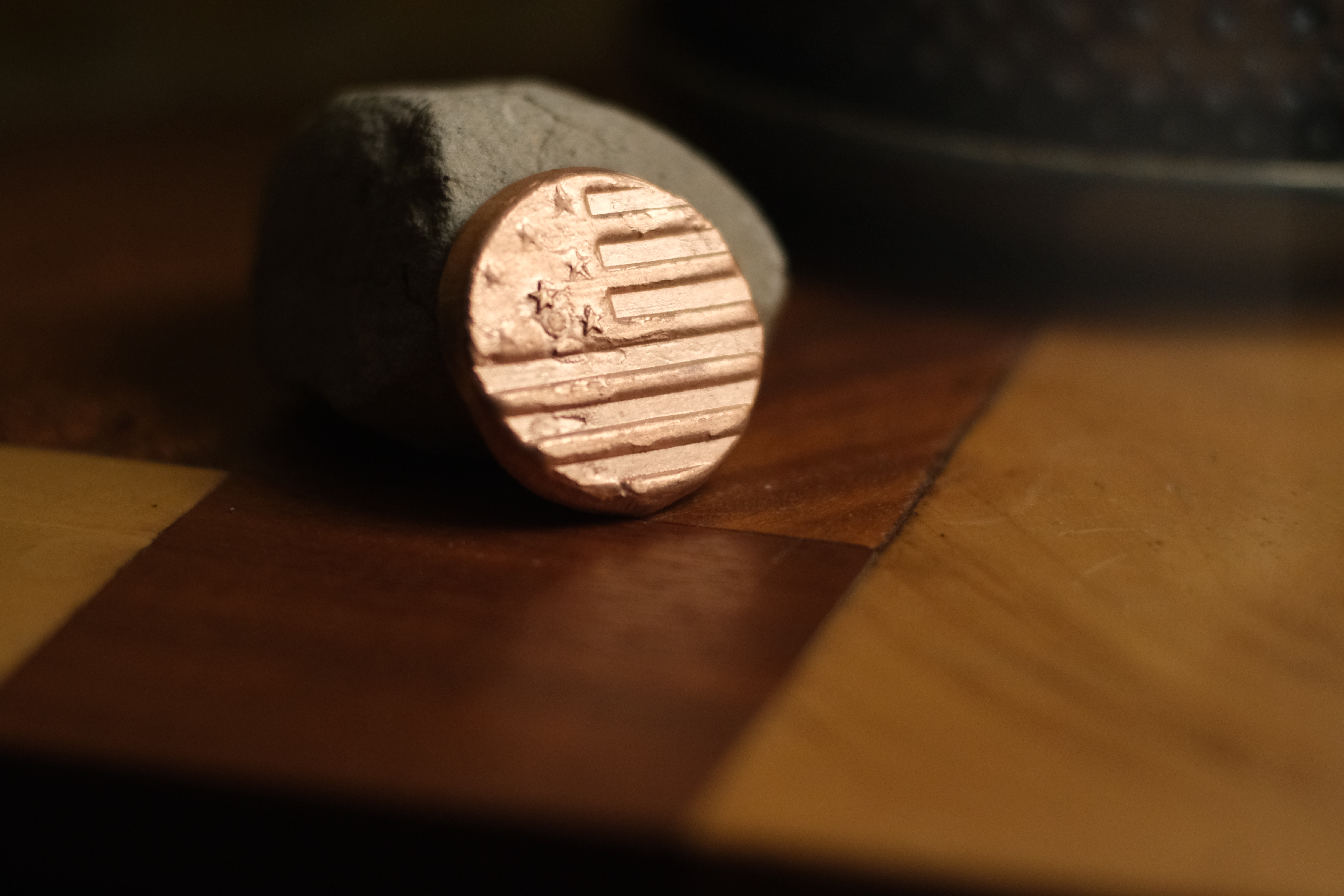 Hand Poured Copper Piece Finished